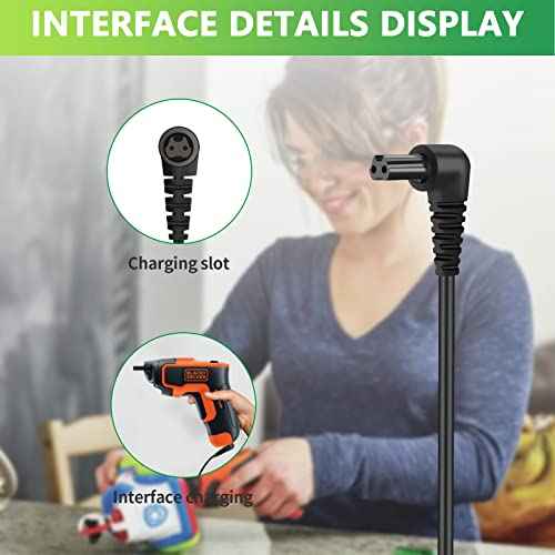 10V Charger Compatible with Black and Decker Screwdriver LI2000 LI3100 Cordless Drill Replacement Original Part Number 90593303 & 90593303-01