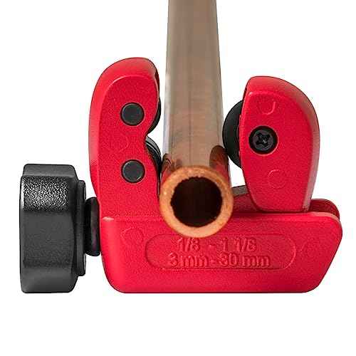 Tubing Cutter 1/8-inch to 1-1/8-inch£¨3-30mm£©Adjustable Zinc Alloy Pipe Cutter for Cutting Copper and PVC Tubing