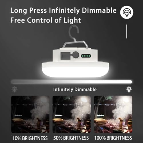 Amkulop 30W Pro Dimmable LED Camping Tent Light Rechargeable Waterproof Lantern