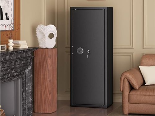 Greenvelly 12-15 Gun Safe for Rifles and Pistols,Quick Access Rifle Gun Safe with Password Lock, Gun Cabinet with Shelves for Home,Office(Assembly Required)