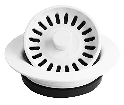 Karran Quartz QDFWH 3-1/2 in. Kitchen Sink Disposal Flange White