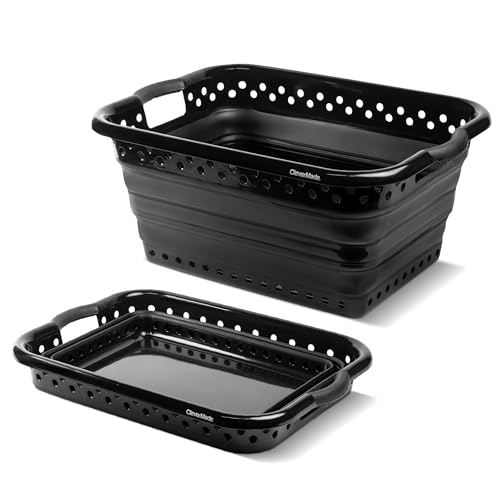 CleverMade 39L Collapsible Laundry Basket - Black, 1 Pack, 45 lb