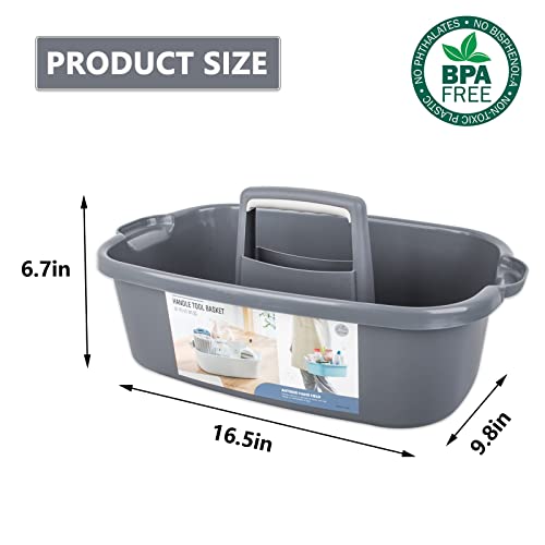 JiatuA Large Portable Shower Caddy Basket Dark Gray - Cleaning & Storage Organizer