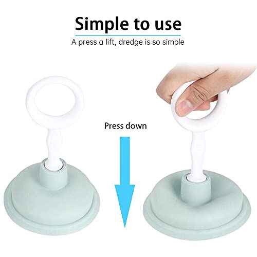 Sink Plunger,Mini Hand Drain Plunger,Small Force Pump Helper Unclogger Tool Clog Remover for Bathrooms,Kitchens,Sinks,Baths and Showers(Green,4.13Inch¡¿6.5Inch)