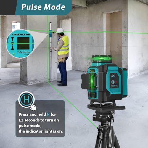 Takamine 16 Line Green Laser Level Pro 4x360° Cross Line for Construction - Variation: 4x360° 16Line