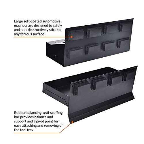 Aain Magnetic Toolbox Tray Set, Tool Box holder Accessories for Tool Organizer,Garage Storage, 2 Trays, Can Caddy, Paper Towel & Screwdriver Holder (A049)