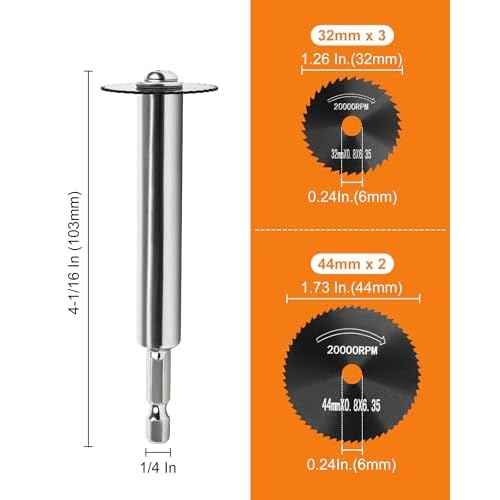 Inside Pipe Cutter for PVC Pipe with 5 Replacement Saw Blades, 1/4 Inch Hex Shank Impact Connect Inside PVC Pipe Cutter for Drill and Impact Driver, Internal Plastic Pipe Cutter Plumbing Tools