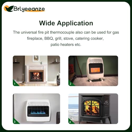 Brlyeeanze 098514-01 Propane Heater Thermocouple for Desa Comfort Glow CGN/CGN18 etc.