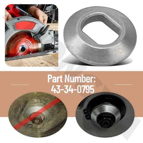 43-34-0795 Outer Blade Flange Compatible with Milwaukee 6394 2731-21 2730-20 2630-20 6485-68 0730-20 0740-20 6310-20 6320-20 6390-20 0830-50 Metal/Circular Saw