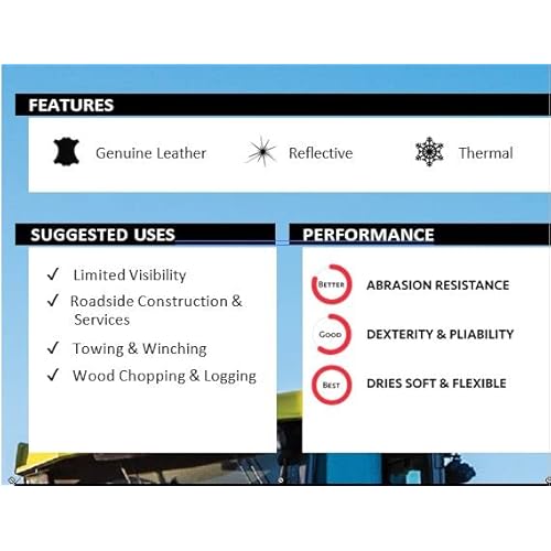 Kinco 1938 Lined High Visibility Orange Grain Pigskin