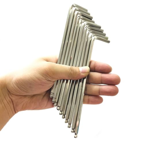 10pcs 5mm Ball End Allen Wrench sets,5mm Hex Key Wrench set,5mm ball end Hex Driver allen key Door Key L Shaped hex wrench set with Long Arm 156mm lengh.5mm ball end hex wrench