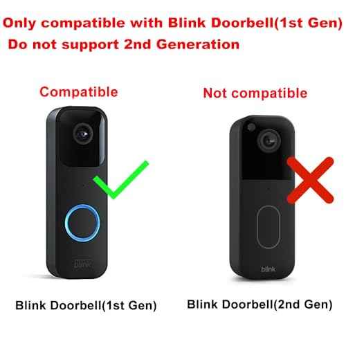 Blink Doorbell Mount, Anti Theft Blink Video Doorbell Mount, No Drill Door Mount for Blink Video Doorbell Camera 2021 1st Gen, No Block Sensor & Night Vision & Weather Proof