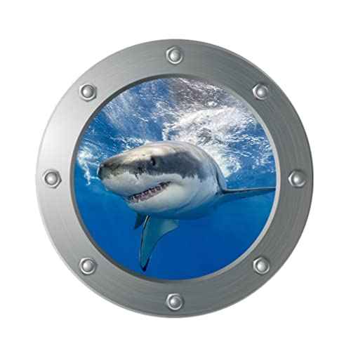 MILISTEN Ocean Wall Decals 3D Under The Sea Nature Scenery Removable Shark Wall Decals Animals Sticker for Bathroom Bedroom Door Kids Baby Nursery Room