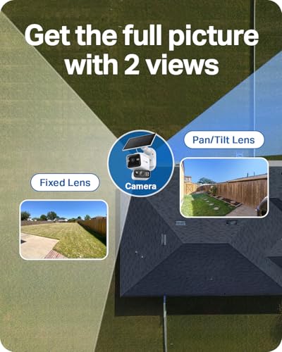 Tapo 2K Dual-Lens Pan/Tilt Security Camera Kit with Solar Power