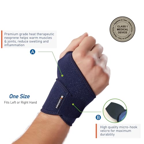 Adjustable Wrist Brace - for Joint Pain, Arthritis, Sprains, Strains, Instability, Gym, Sports, Golf, Tennis, Basketball - Adjustable Compression - One Size ? fits left or right hand