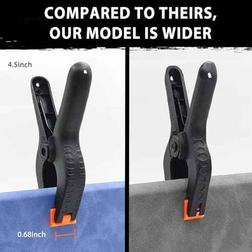 4.5 Inch Spring Clamps Heavy Duty, 10 Pack Spring Clips, Backdrop Clips Clamps for Crafts Woodworking Photography