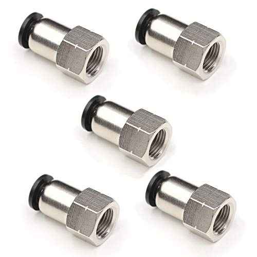 1/8 Npt Female Push To Connect Fittings,CEKER 1/4 Inch Od Tube to 1/8 inch npt female thread Air Line Quick Connect fittings Air Hose Fittings for Air Ride Air Horn Air Compressor 2Packs