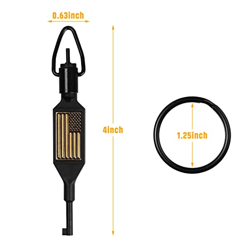 JOTOVO Universal Swivel Handcuff Key 2-Pack with Detachable Keyring for Standard Cuffs