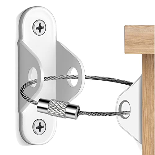Ougourim White Baby Furniture Anchors 10 Pack - Anti Tip Safety Kit