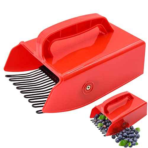 1 Pack Berry Picker, Berry Pickers and Rakes with Metallic Comb and Ergonomic Handle for Easier Berry Picking, Blueberry Rake Scoop for Blueberries, Lingonberries and Huckleberries