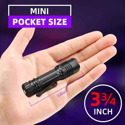 DARKBEAM UV Flashlight 395nm Black Light, Mini but Powerful Blacklight USB- C LED Rechargeable, Focusable Woods Lamp Water Resistant, Detector for Pet Urine, Uranium Glass&Leak Detection, Curing Resin