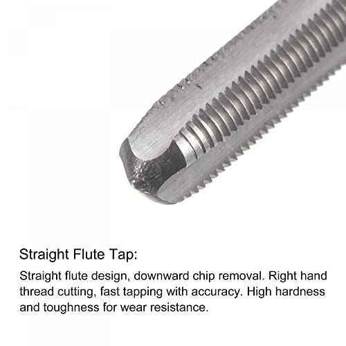 uxcell 1/4-32 UNEF Straight Flute Thread Tap and 5.5mm Twist Drill Bit Set, Titanium Plated 6542 High Speed Steel Drilling Bit Machine Threading Tap