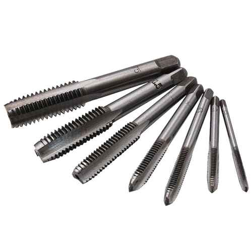 7Pcs M3 M4 M5 M6 M8 M10 M12 Thread Tap Set Metric Spiral Point Taps Nitriding Coated Machine Screw Drill Tap Bits Thread Tapping Tool