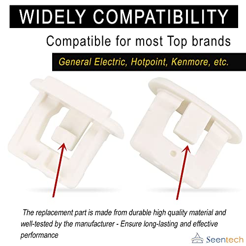 Pack 2 WD12X10304 Dishwasher Upper Rack End Cap - White, Replaces AP4484666/1556527