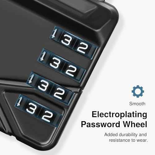 Puroma Combination Padlock, 4 Digit Waterproof Locks Outdoor Code Lock for Locker, School Gym Locker, Sports Locker, Gate, Case, Hasp Storage (2 Pack, Black)