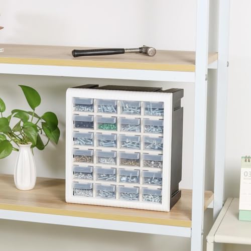 Gonice 24-Drawer Plastic Hardware Organizer, Screw/Nuts & Small Parts Storage Cabinet (Screw Organizer variation)