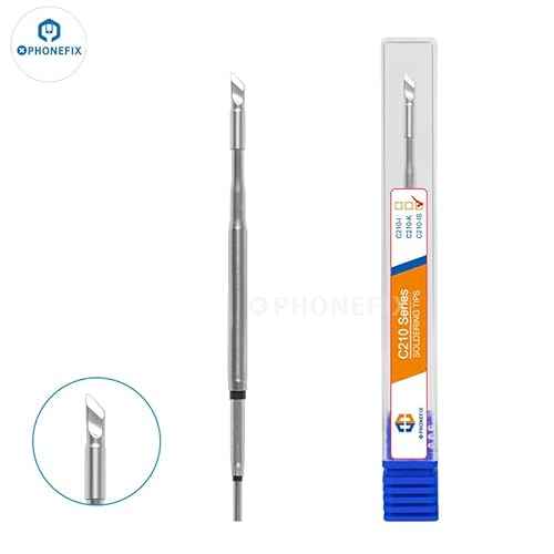 C210 Soldering Iron Tips, Welding Tip Head Replacement Suitable For T210 Handle, Heating Core For JBC GVM OSS Aixun Soldering Station PHONE Repair Consumables Tools (C210-K)