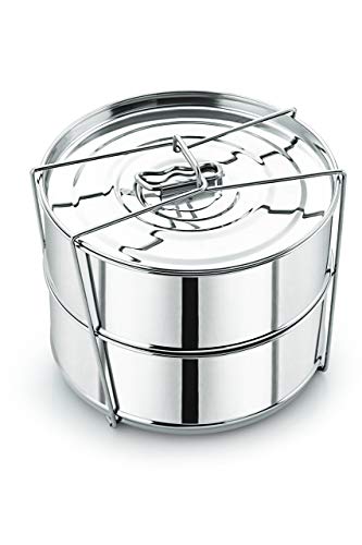 LNM Steamer Pans 6 Qt Stackable Stainless Steel Instant Pot Insert Pan - Pot-in-Pot Steamer Set
