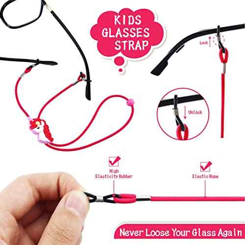 8 Pcs Kids Glasses Strap Anti-slip Eyeglass Straps Adjuster Stretchy Sunglass Strap for Boys Girls