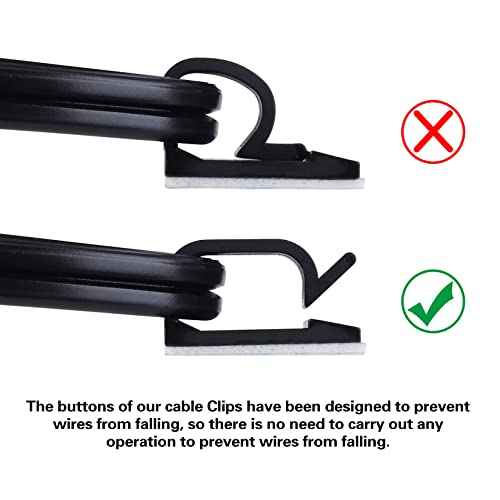 120 Pcs XHF Adhesive Cable Wire Clips White, Cable Staples Outdoor Cable Management Wire Organizer Cord Holder for Under Desk, Car, Wall, TV PC Ethernet Cable