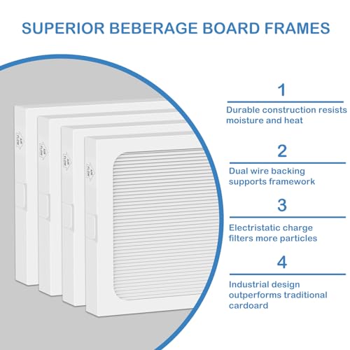 Cooyafan 4-Pack 9 x 11 x 1 MERV 13 Dehumidifier Filters for Santa Fe Compact70/Ultra70/Element/Compact2/UA 65H - Variation 1