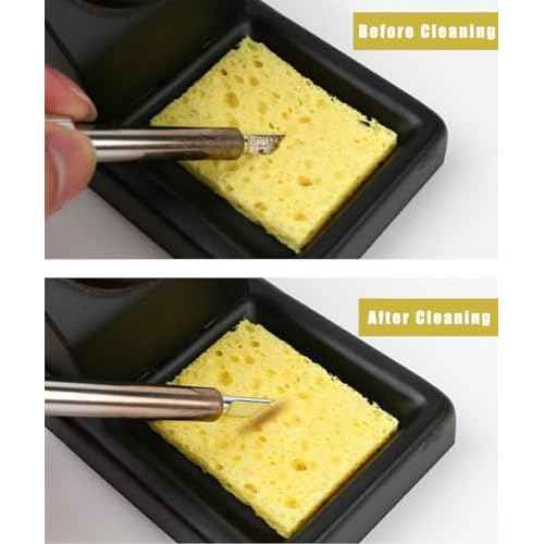 20Pcs Soldering Sponge 50x35mm Square, Replacement Solder Welding Iron Cleaning Pads Sponge (Thickened)