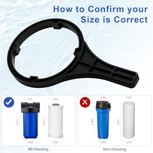 Heavy Duty Water Filter Wrench for Big Blue-Style Housings, 6.38" Max Diameter