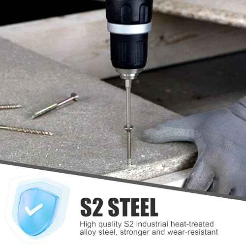 Torx Head Bit Set 02, 11-Piece 1/4 Inch Hex Shank T6 T7 T8 T9 T10 T15 T20 T25 T27 T30 T40 S2 Steel Torx Head Screwdriver Drill Set