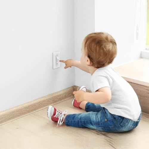 Wall Switch Guard, Child Proof Light Switch Cover Guard | Toggle Style | Light Switch Protection | Keep Toggle Switch in On or Off Position | 2 Pack, White
