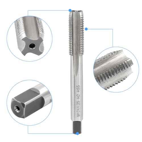 M12 x 1.25 HSS Metric Thread Tap and Die Set, Right Hand Machine Thread Tap and Round Die