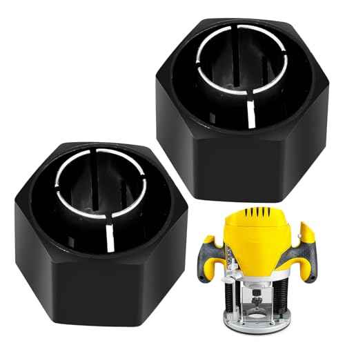2 Pcs Router Collet Kit Replacement Compatible with Dewalt Dw621 Dw616 Dw618 Dw622 Dw626 and 1613, 1617, 1618 Series Routers (1/2 Inch)