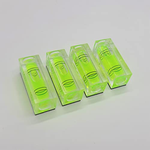 GEONASSUR 40mm Magnetic Mini Bubble Levels, 4 Pack (Small) - Robust Iron-Magnet Front