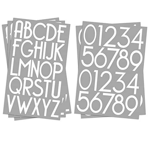 Olaine 2 Inch White Vinyl Alphabet & Number Stickers Self-Adhesive Mailbox Kit