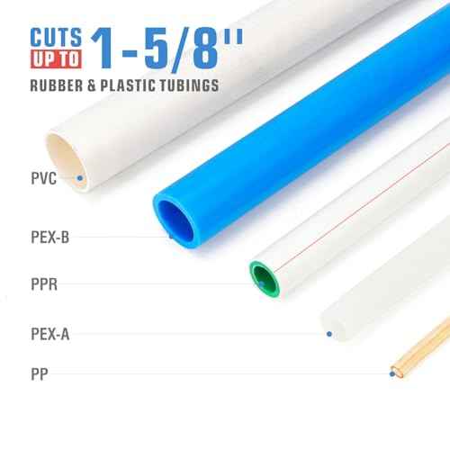 iCrimp Ratcheting PEX Tubing Cutter for PVC, CPVC, PERT, PPR, PEX Pipes, up to 1-3/4 inch Plastic Pipes