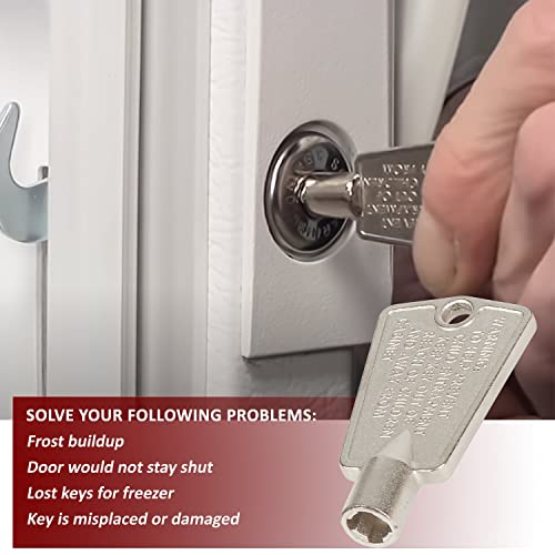 Seentech 216702900 Metal Freezer Door Keys – Pack 2, Replaces AP4301346, AP4071414, PS2061565, 06599905