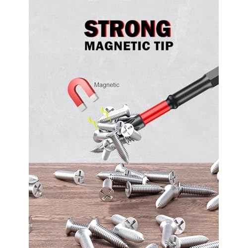 FPH2 Impact Screwdriver Bit Set - 10pcs S2 Steel Insulated Bits (65mm+110mm) for Electricians, 1/4" Hex Shank Magnetic Drill Bits for Circuit Breakers ? (10pic)