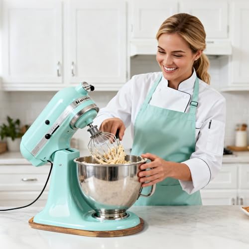 ENVTEK Pine Wood Mixer Slider Mat for KitchenAid Tilt-Head 4.5-5 Qt