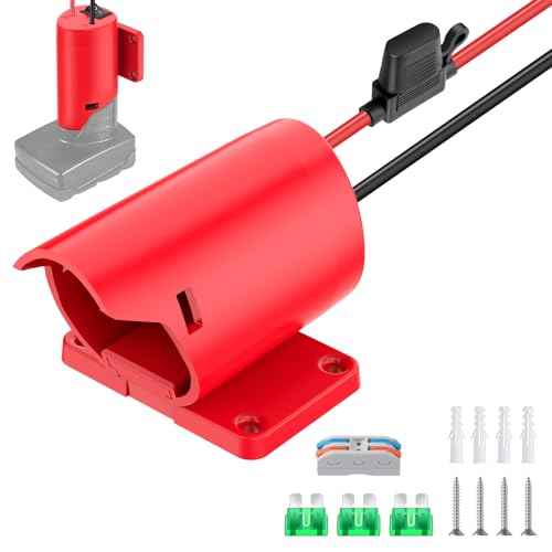 1 Packs Power Wheel Adapter for Milwaukee M12 Battery Adapter 12V Power Wheel Battery Conversion Kit with Switch, Fuse & Wire Terminals, 12AWG Wire, Power Connector for DIY Rc Car Toys and Robotics