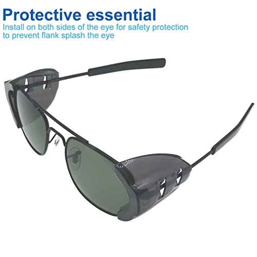 2/4/6/10 Pairs Safety Glasses Side Shields,Slip on Side Shields,Fits Small to Medium Eyeglasses Frames(Black,Medium)