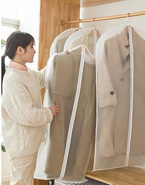 5 PCS Hanging Garment Bag, PEVA Garment Protector Covers, Garment Covers